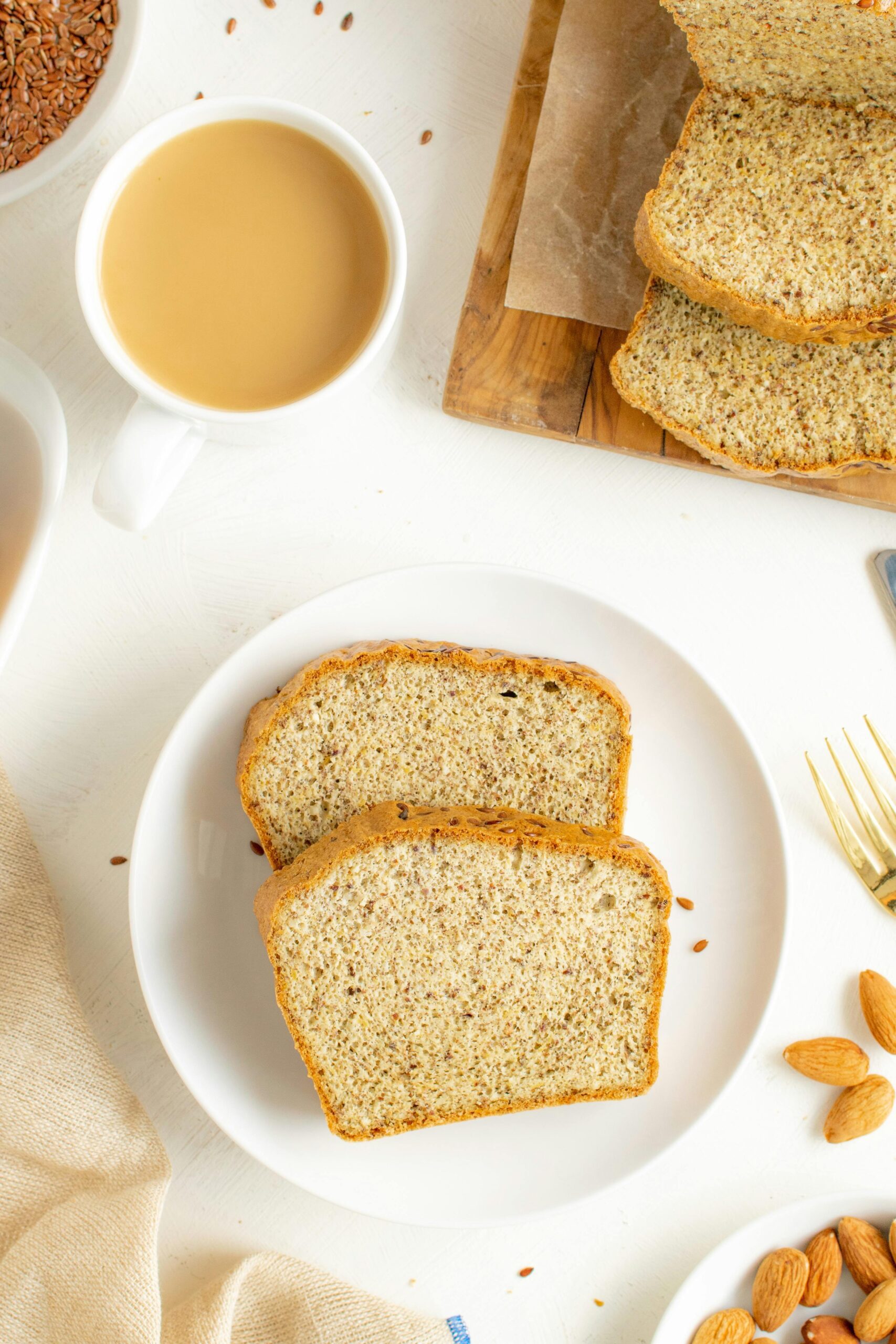 Keto coconut toast made from coconut flour , freshly baked in Doha near me , gluten free , no add sugar