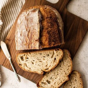 Classic sourdough loaf with a crisp crust. in The Pearl Island